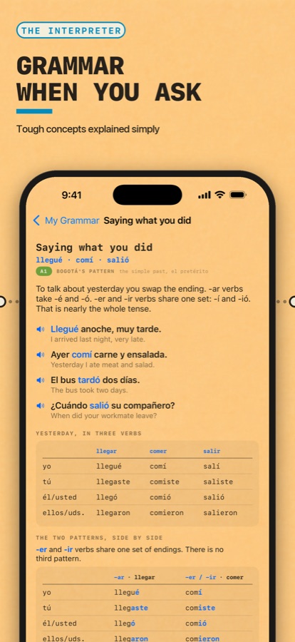 A grammar lesson: saying what you did